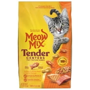 Meow Mix Tender Centers with Salmon \u0026 White Meat Chicken Flavors, Dry Cat Food, 3 lb. Bag